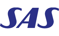 Logo for Scandinavian Airlines (SAS).
